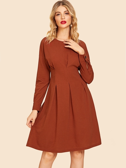 80s Box Pleated Dress pictures