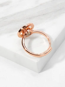 閃耀水鑽戒指 - 金黃色 - 查看 5