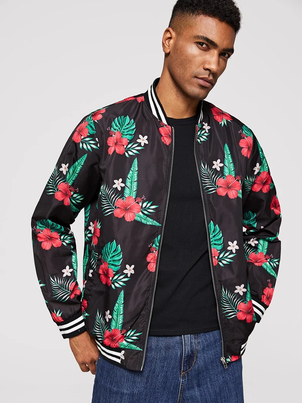 bomber jacket floral