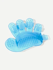 Five Finger Shampoo Massage Brush - Blue - View 3
