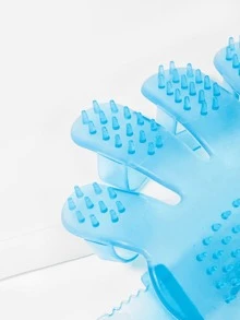 Five Finger Shampoo Massage Brush - Blue - View 4