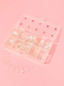 Uñas artificiales DIY con estuche 501 piezas - transparente - Ver 1