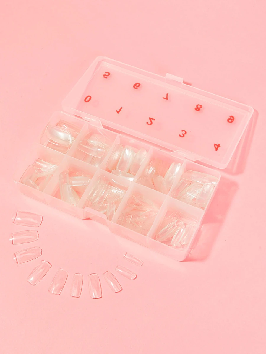 Uñas artificiales DIY con estuche 501 piezas - transparente - Ver 1