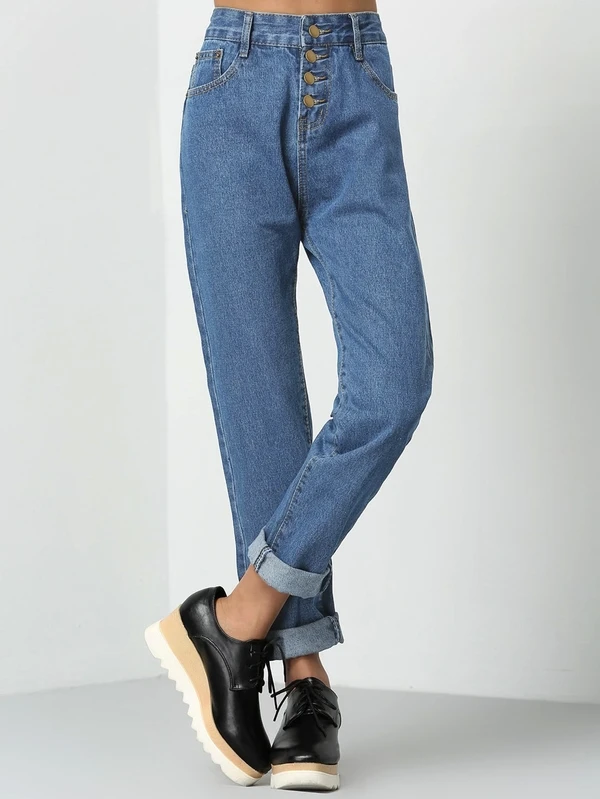 mom jeans button fly