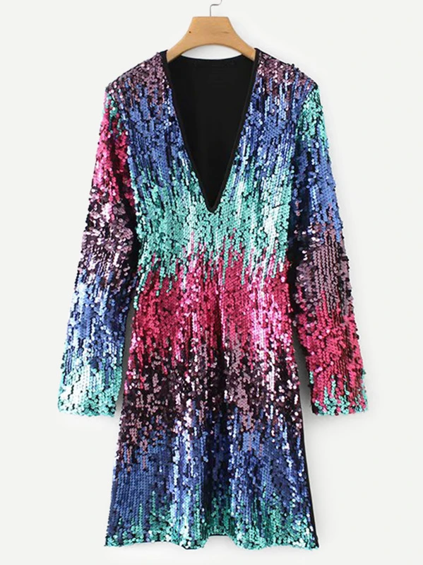 colourful sequin dress