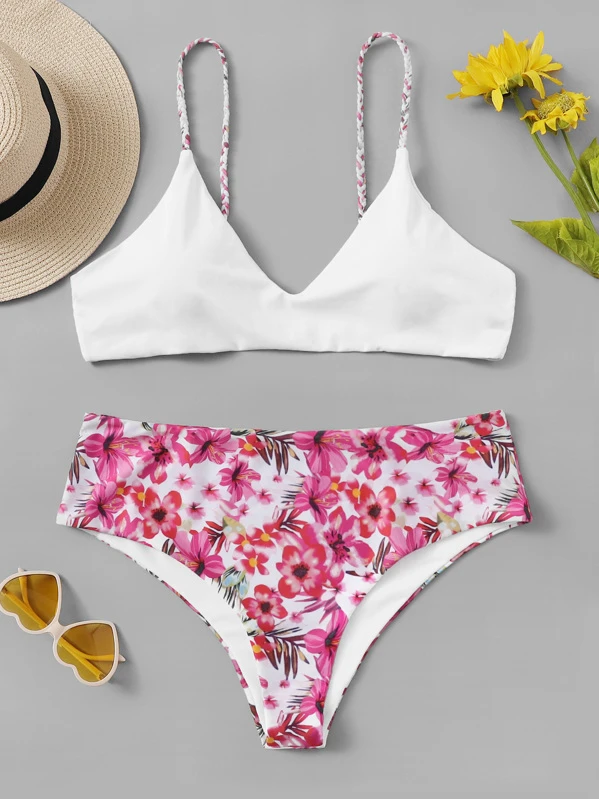 shein floral bikini