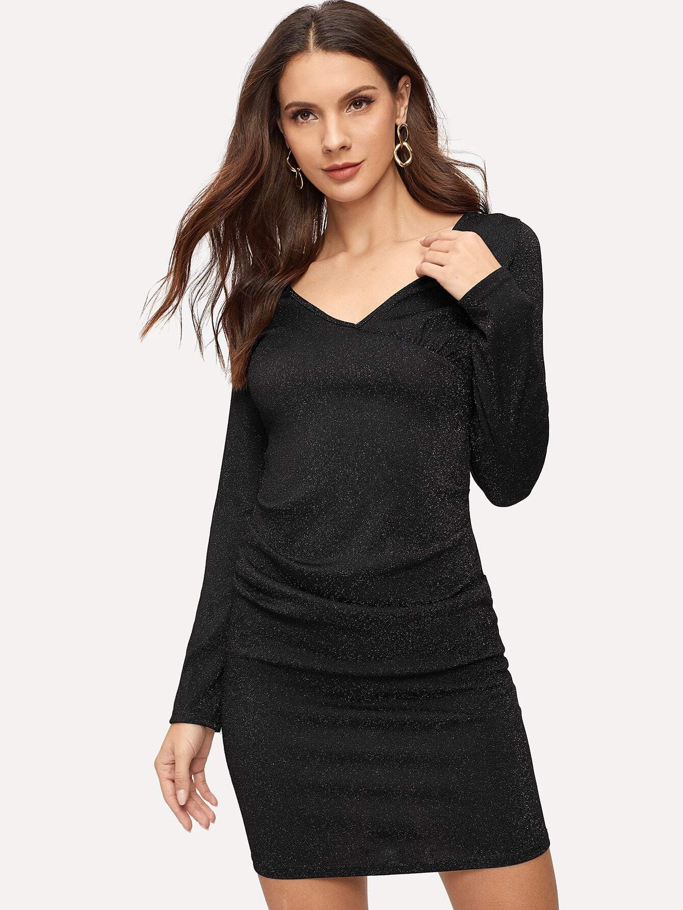 Vestidos Liso Negro Fiesta | Mode de Mujer | SHEIN España