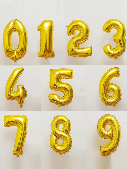 Decorative Number Balloon 1pc Gold