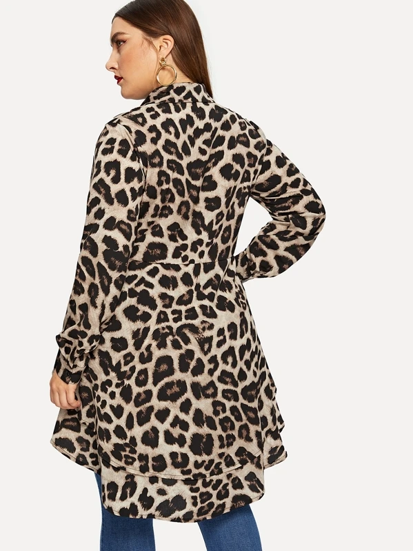 leopard print high low top