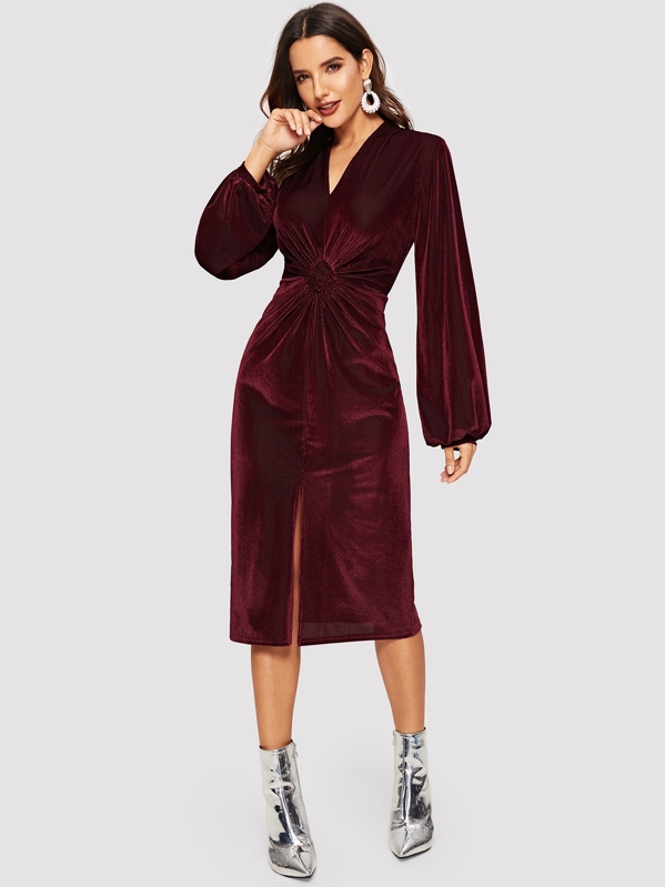 velvet rib dress