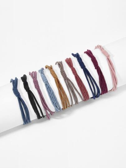 Multilayer Elastic Hair Tie Set 10pack
