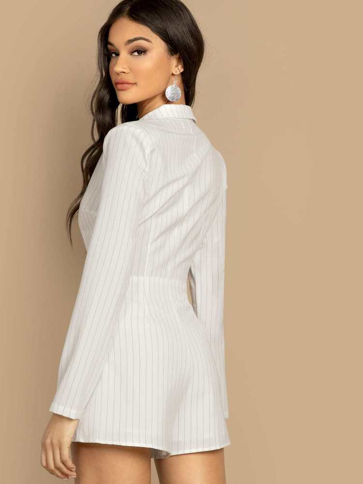 white blazer romper