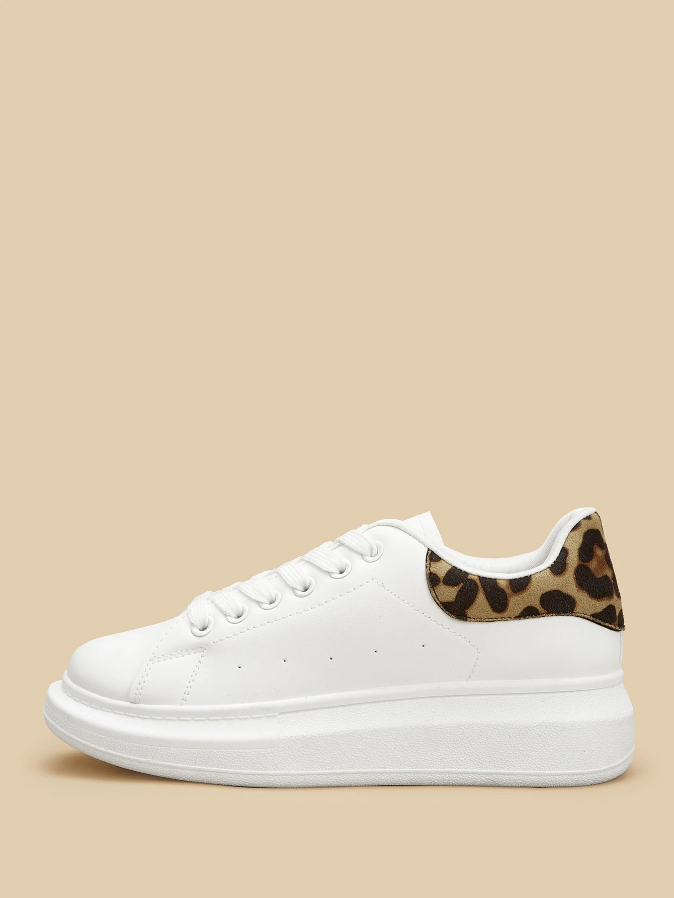 leopard print lace up sneakers