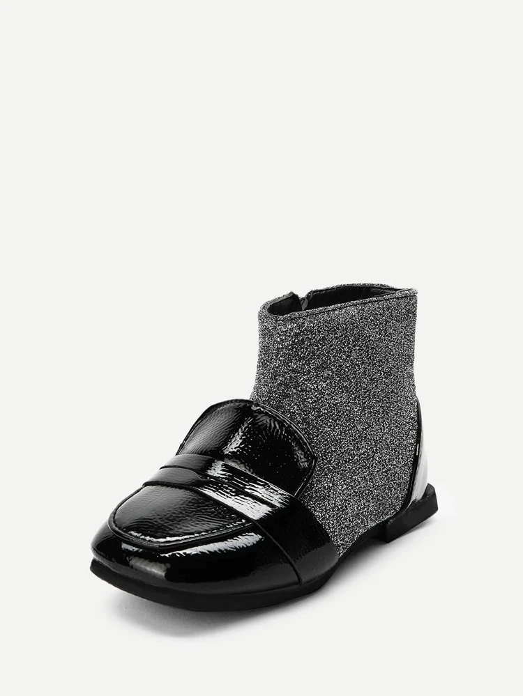 Baby sida dragkedja Glitter Ankel stövlar | SHEIN SE Baby sida dragkedja Glitter Ankel stövlar | SHEIN SE
