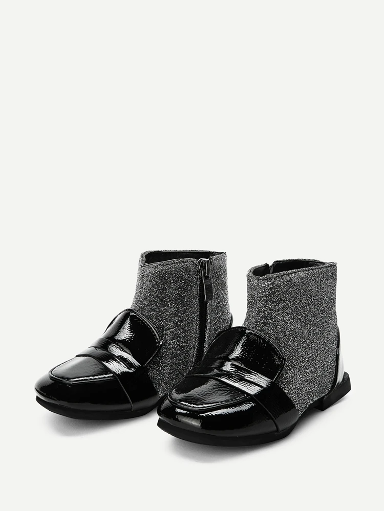 Baby sida dragkedja Glitter Ankel stövlar | SHEIN SE Baby sida dragkedja Glitter Ankel stövlar | SHEIN SE