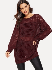 Semi Sheer Loose Knit Sweater