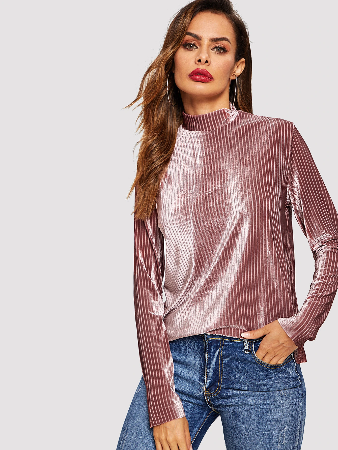 blusas de terciopelo shein