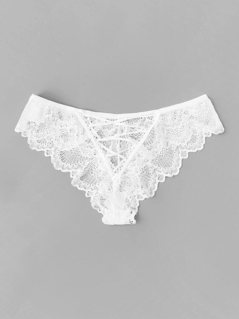 bragas de encaje con abertura