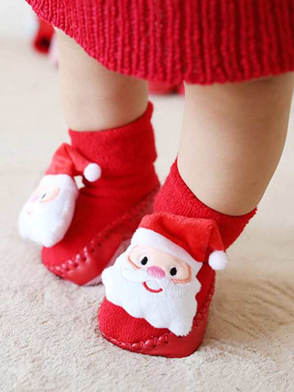 baby santa slippers