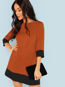 Color-block Trapeze Dress