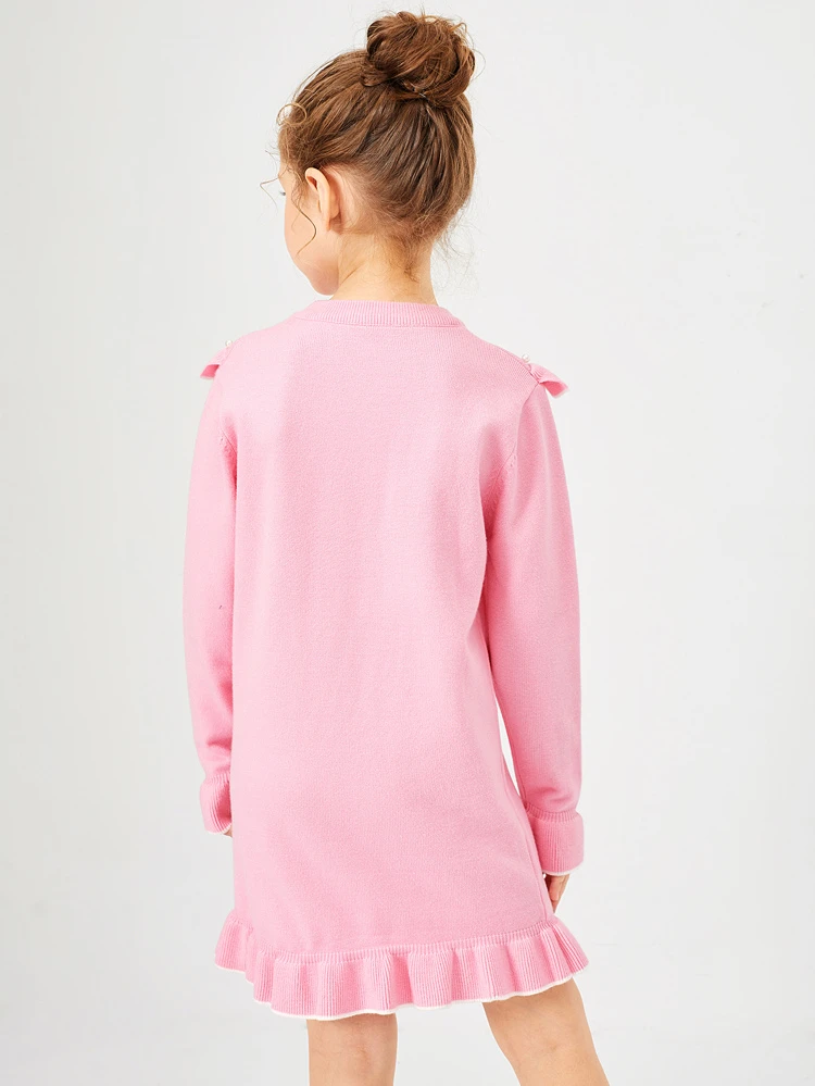 pink pearl sweater dress