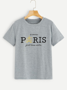 Letter Print Tee
