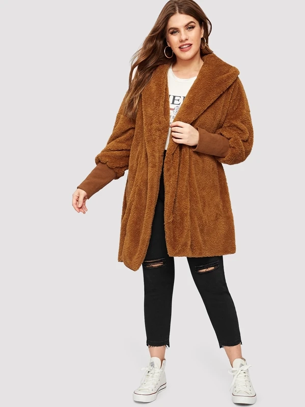 teddy coat plus size