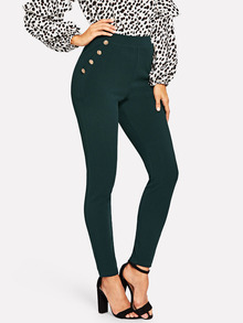 Double Button Skinny Pants