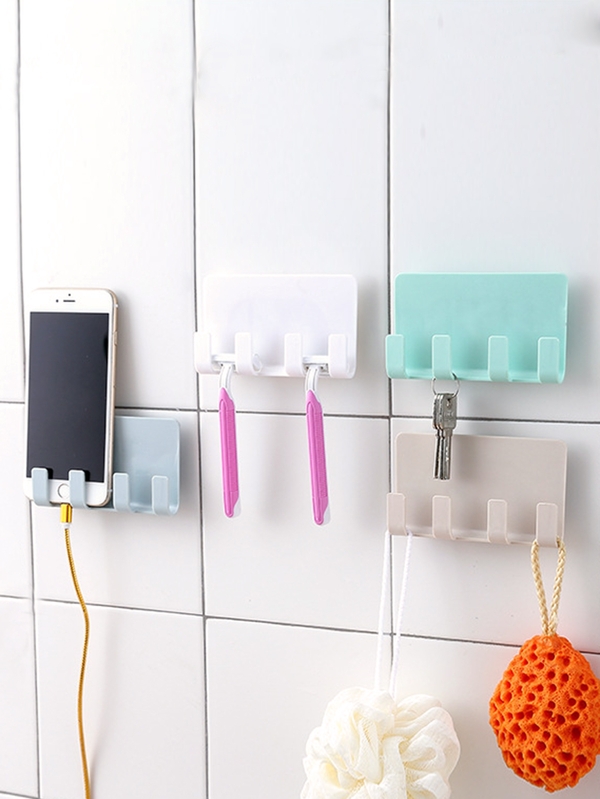 隨機顏色墻安裝收納架1個