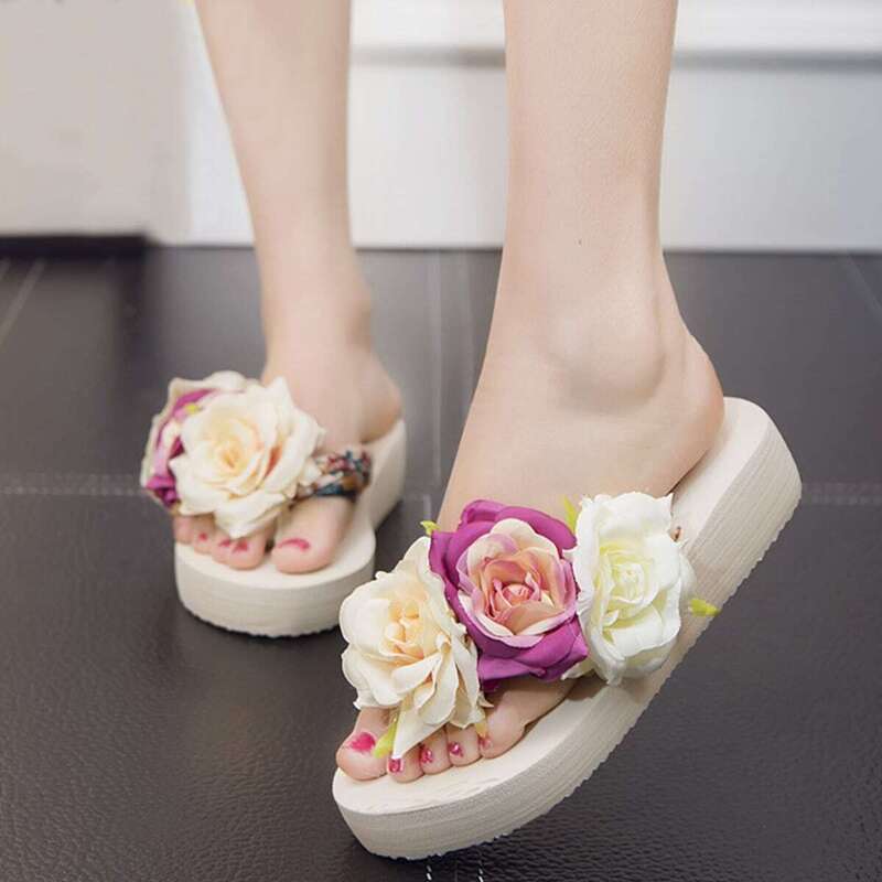 

Floral Applique Flip Flops, Multicolor