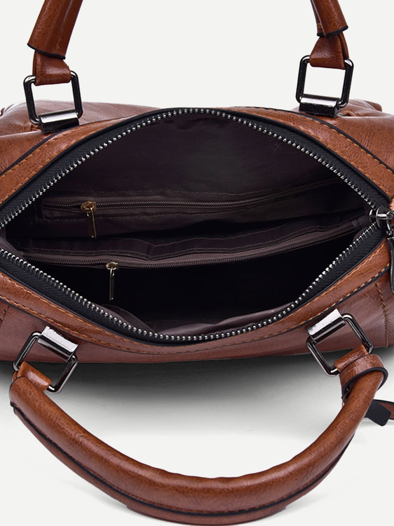 studded decor satchel bag