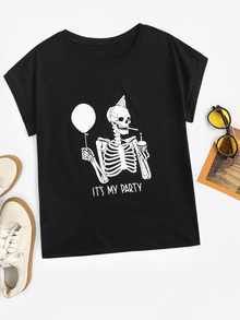 Human Skeleton Print Tee