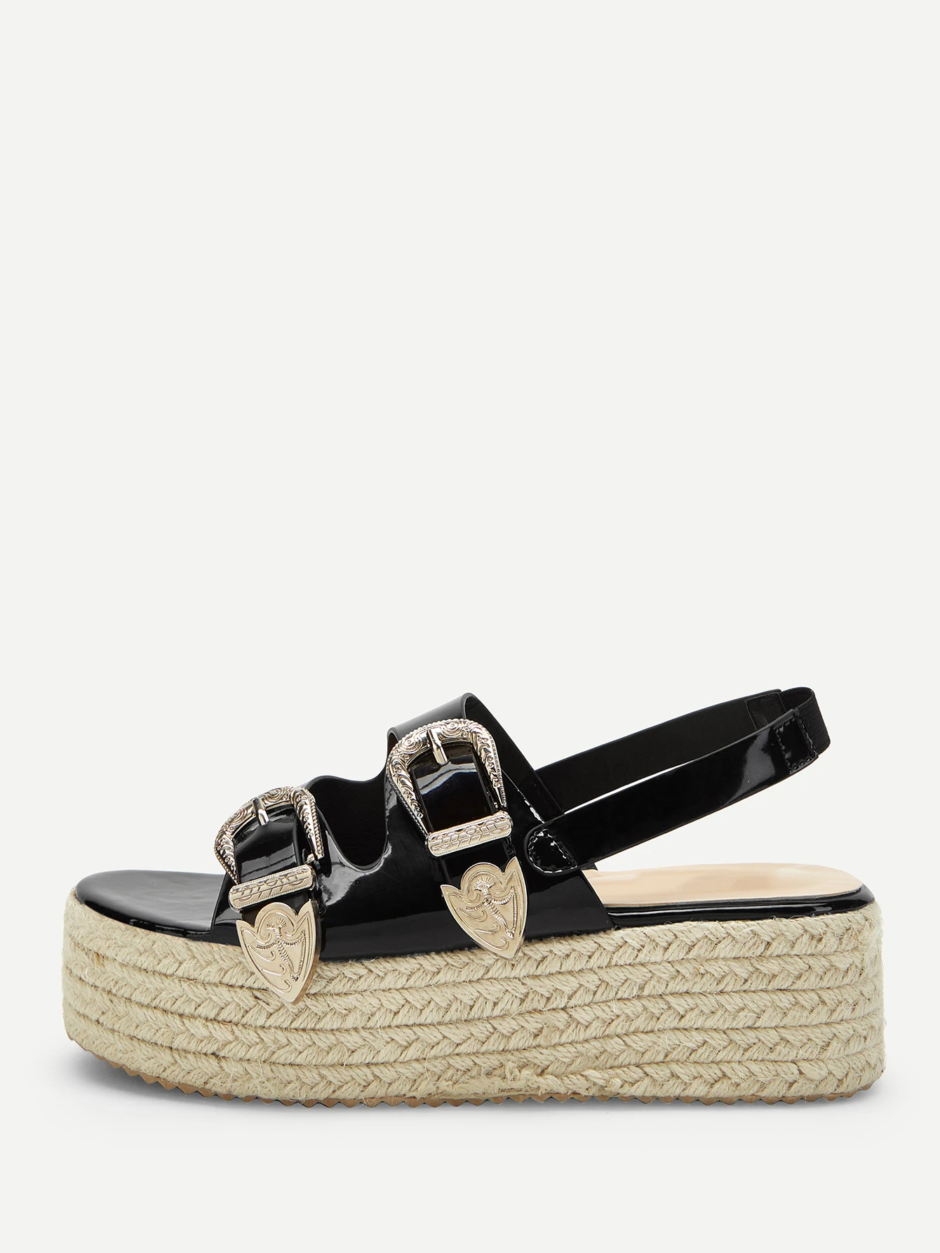 buckle espadrille sandals