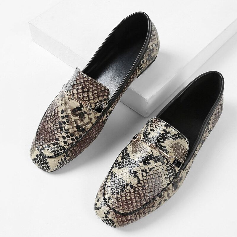 

Snakeskin Print Flats, Multicolor