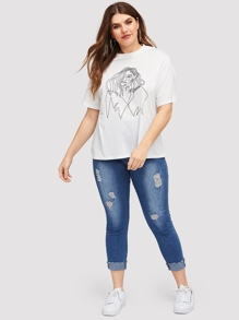 Plus Figure Print Tee