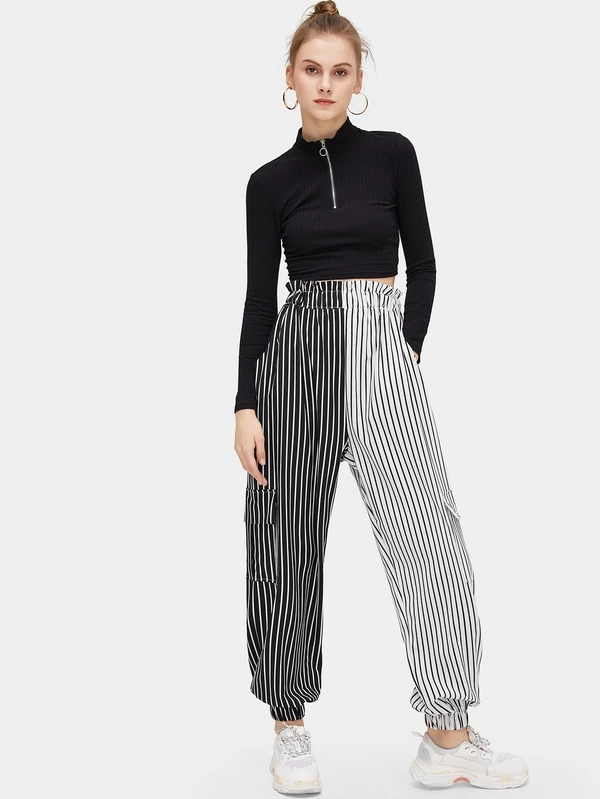 vertically striped pants
