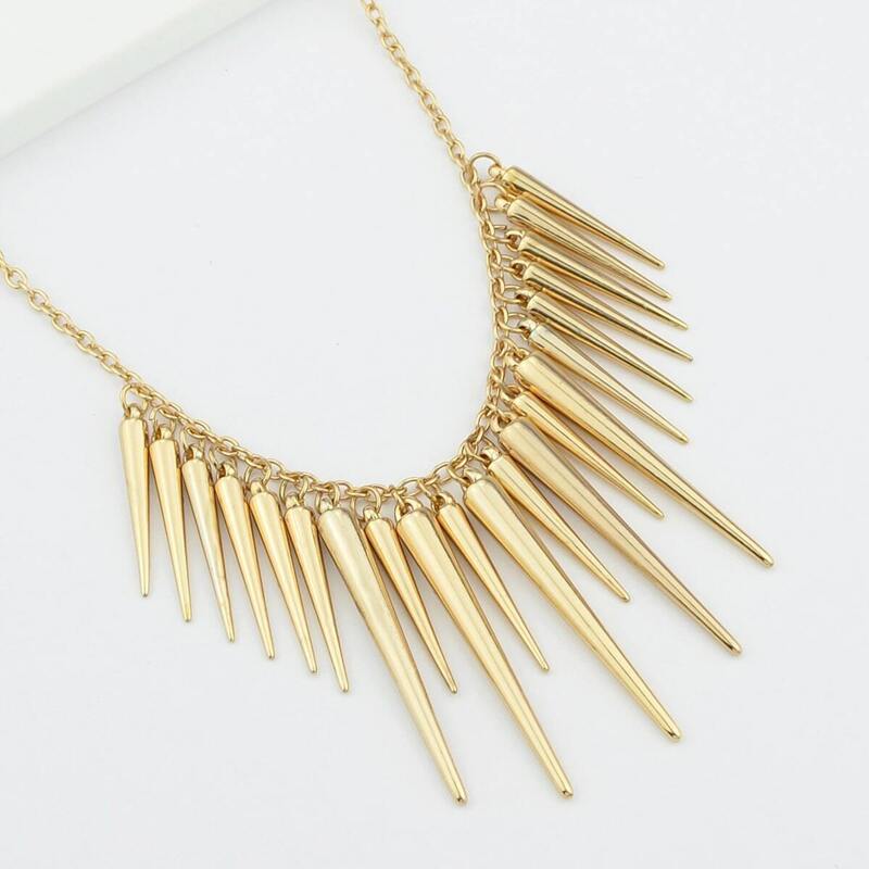 

Exaggerate Gold Plated Spike Necklace