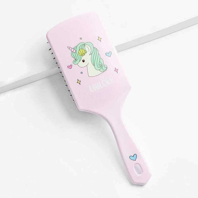 

Cartoon Animal Print Massage Hair Comb, Pink
