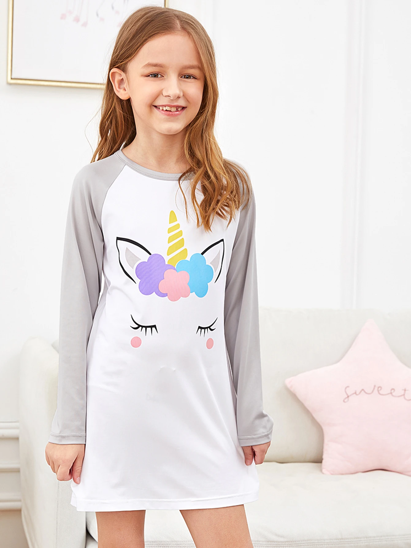 girls unicorn nightdress