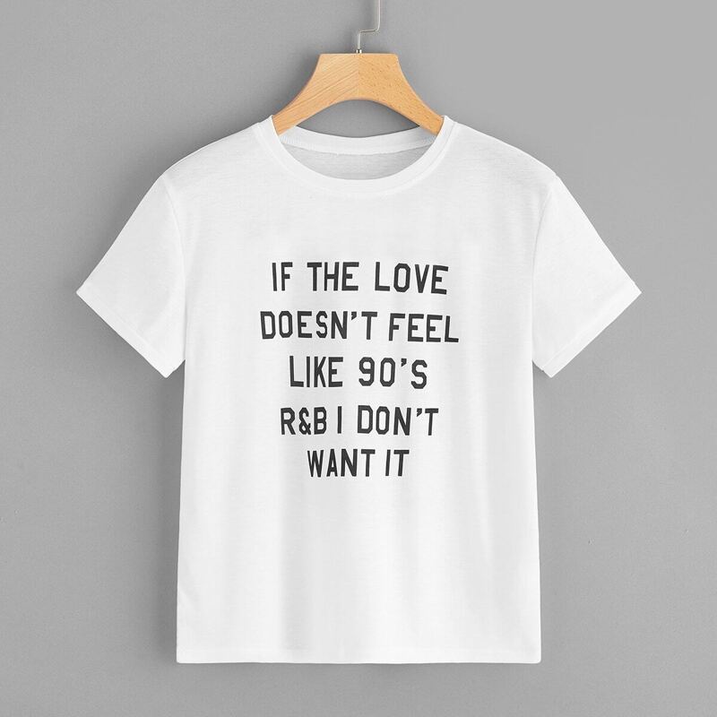 

Letter Print Tee, White