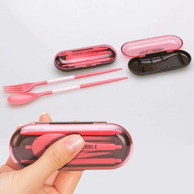 

Cutlery 3 Pcs With Case, Pink