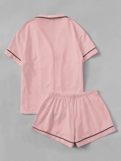 Ensemble de pyjama avec liseré contrastant