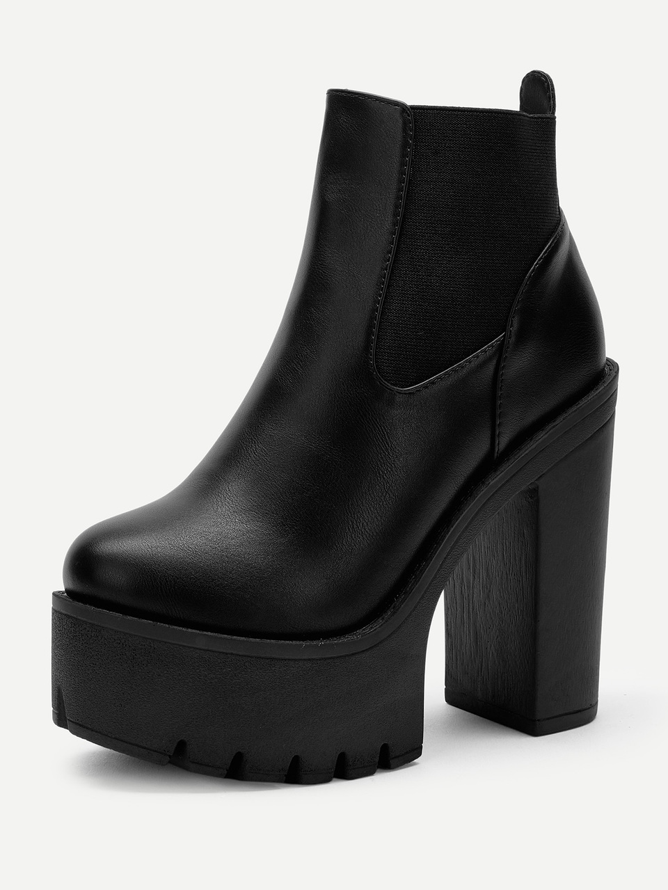 Brown European & American Fashion Slip-On High Heel Ankle Boots, New Autumn/Winter Ankle Boots, Black High Heel Shoes, Fashionable Casual Boots, Platform Heels