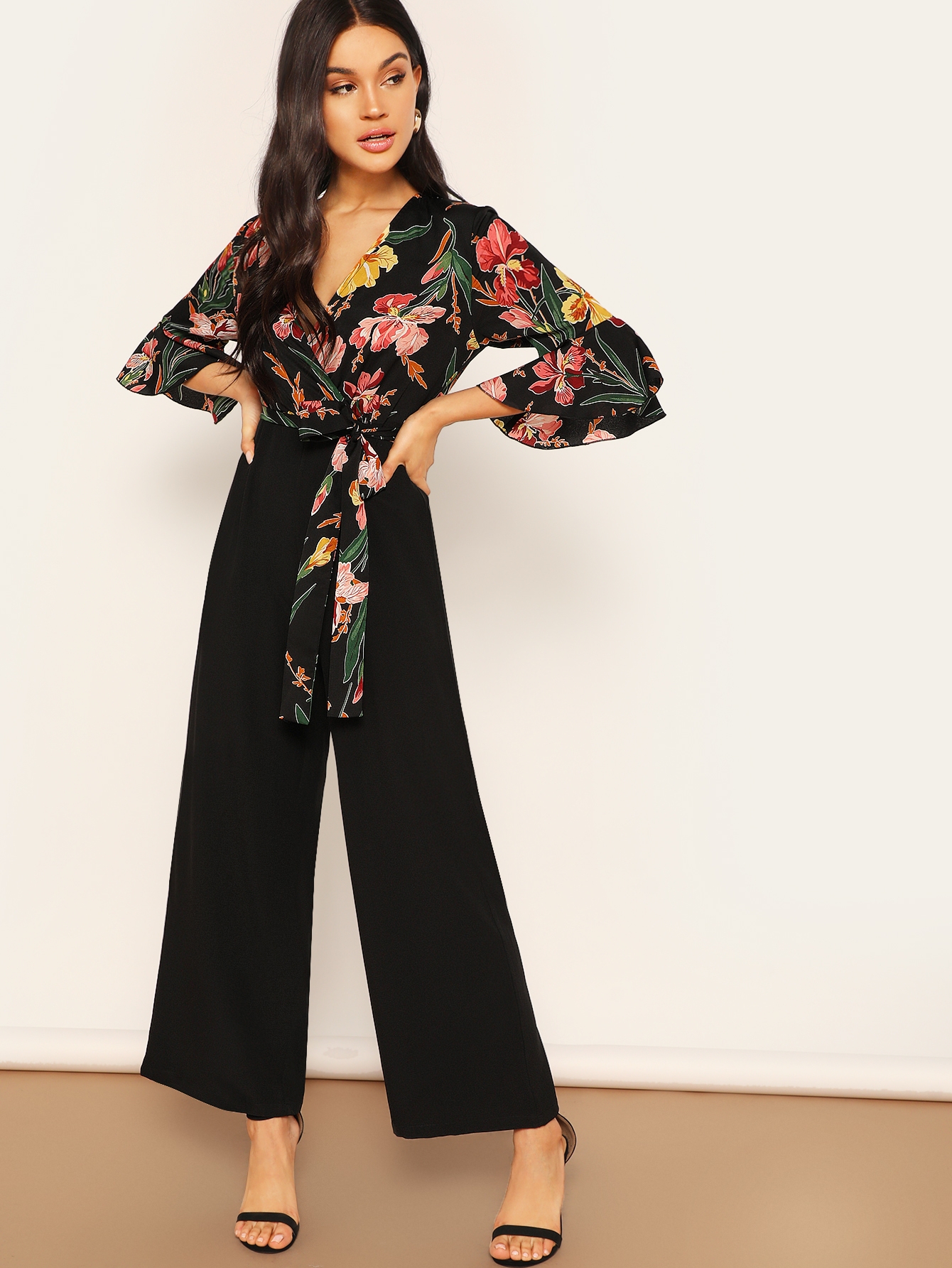 SHEIN Tute Cerniera Fiorito Multicolore Look elegante | SHEIN ITALIA