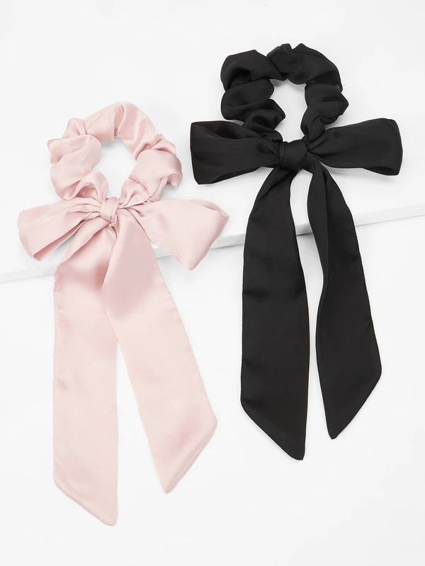 Bow Knot Decor Hair Tie 2pack For Sale Australia New Collection