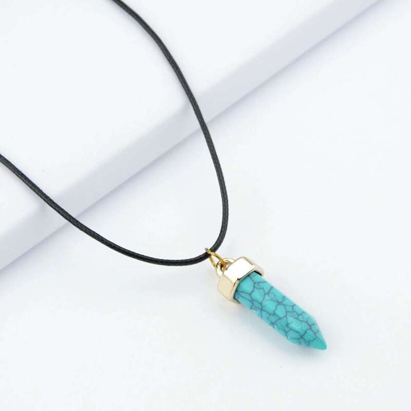 

Blue Resin Pen Pendant Long Best Friend Necklace