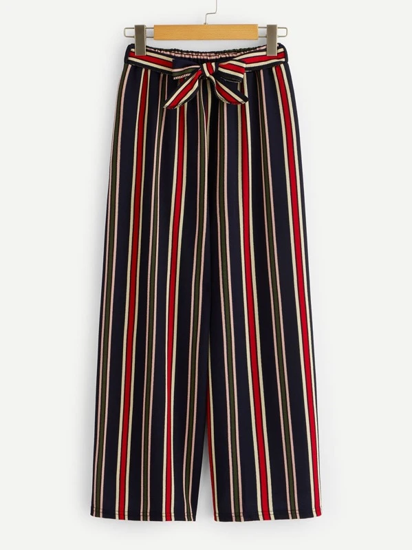 striped wide leg palazzo pants
