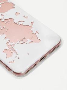 World Map Graphic Case Compatible With iPhone - Multicolor - View 2