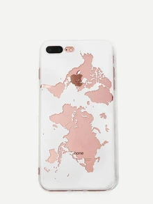 World Map Graphic Case Compatible With iPhone - Multicolor - View 1