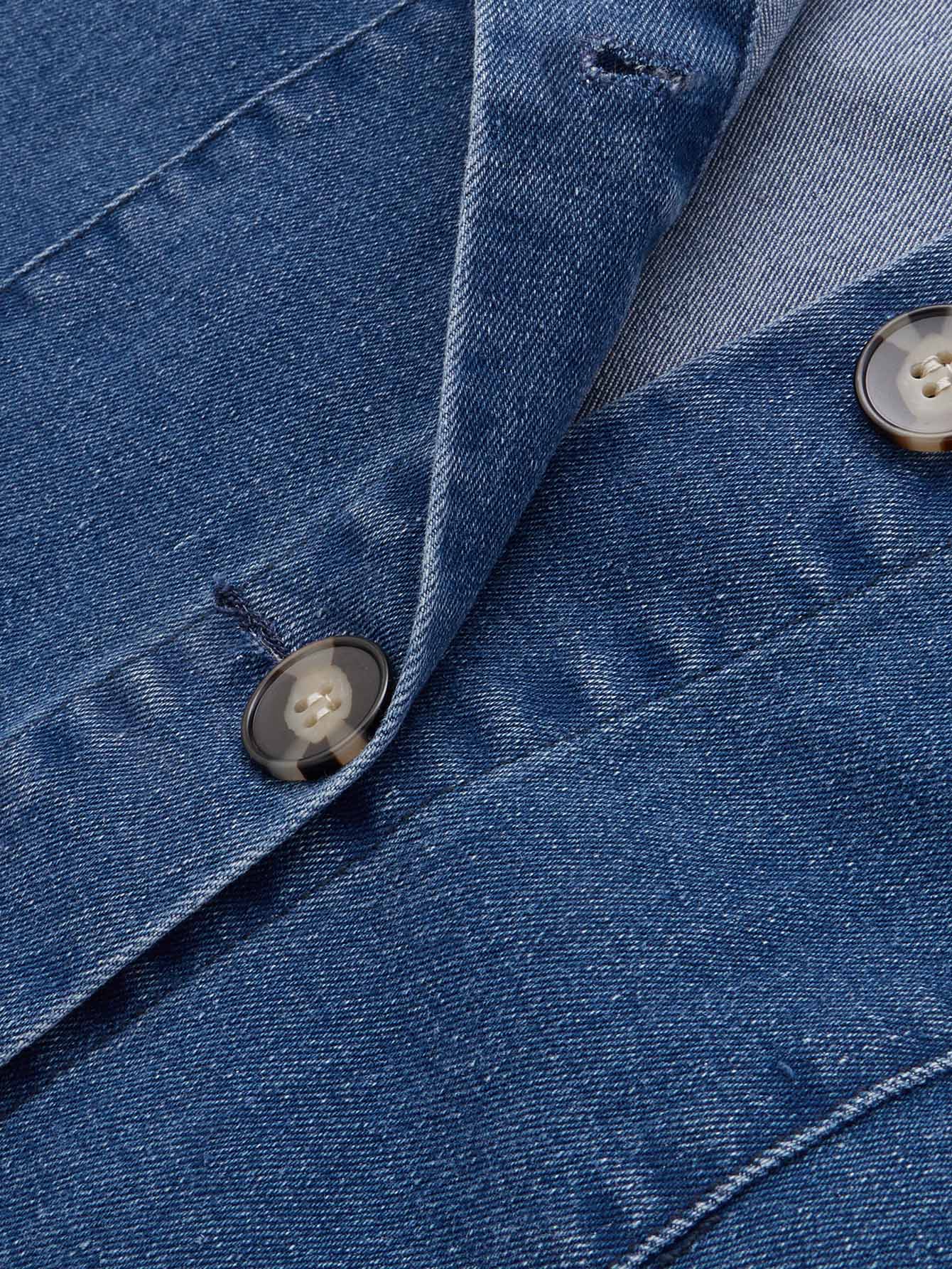 single breasted spaghetti strap denim dress